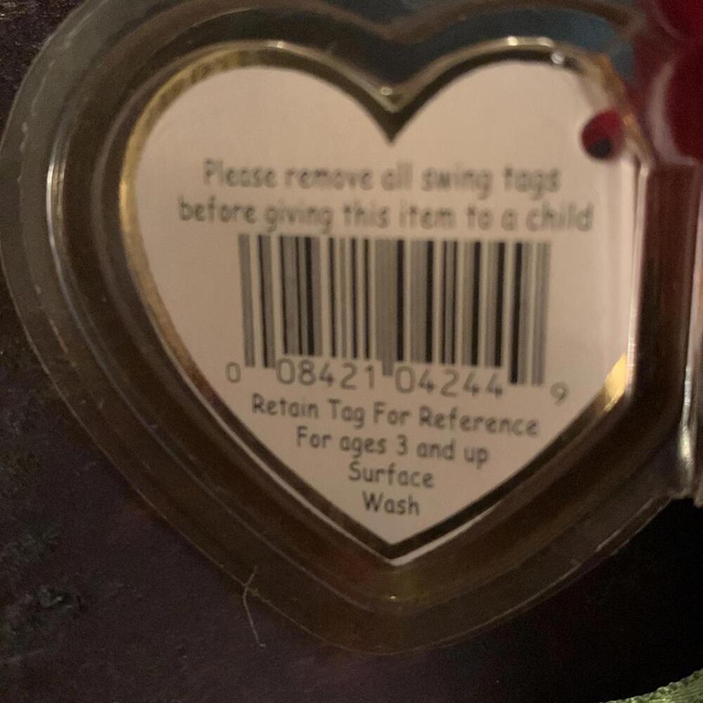 🍁Ty Osito Beanie Baby red bear. DOB 2/5/99 - Picture 5 of 9